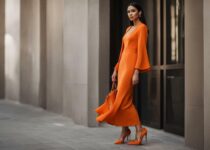 what color shoes for orange dress