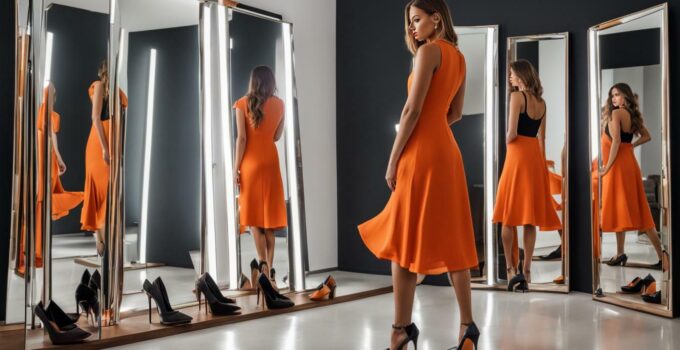what color shoes with orange dress